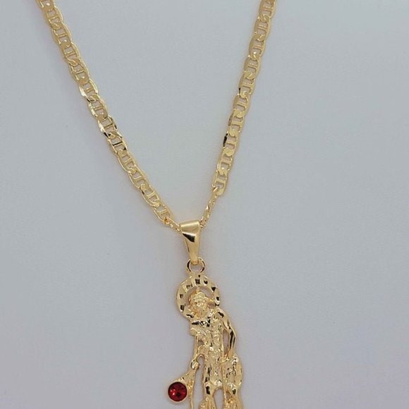 Last one Brand New Brazilian 18k Gold Filled San Lazaro Necklace - Picture 5 of 6